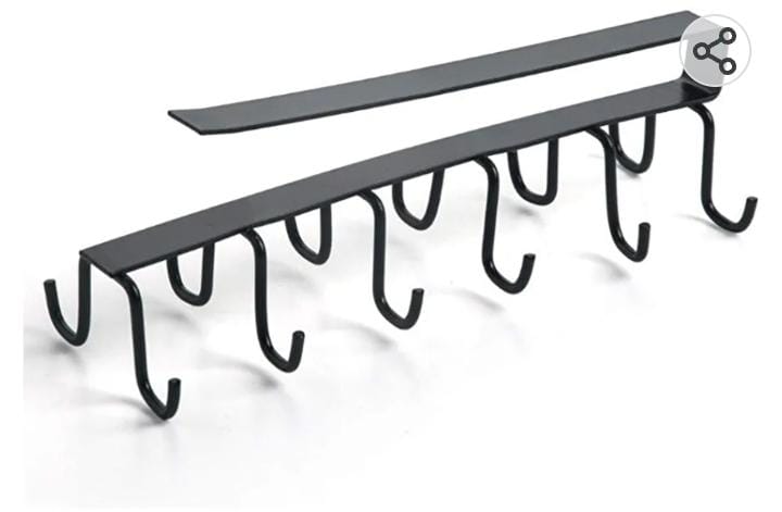 10 hooks Mug Cups Wine Glasses Storage Hooks