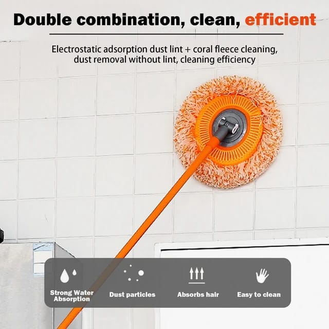 Multi-Functional Spin Mop with Extendable Stainless Steel Handle