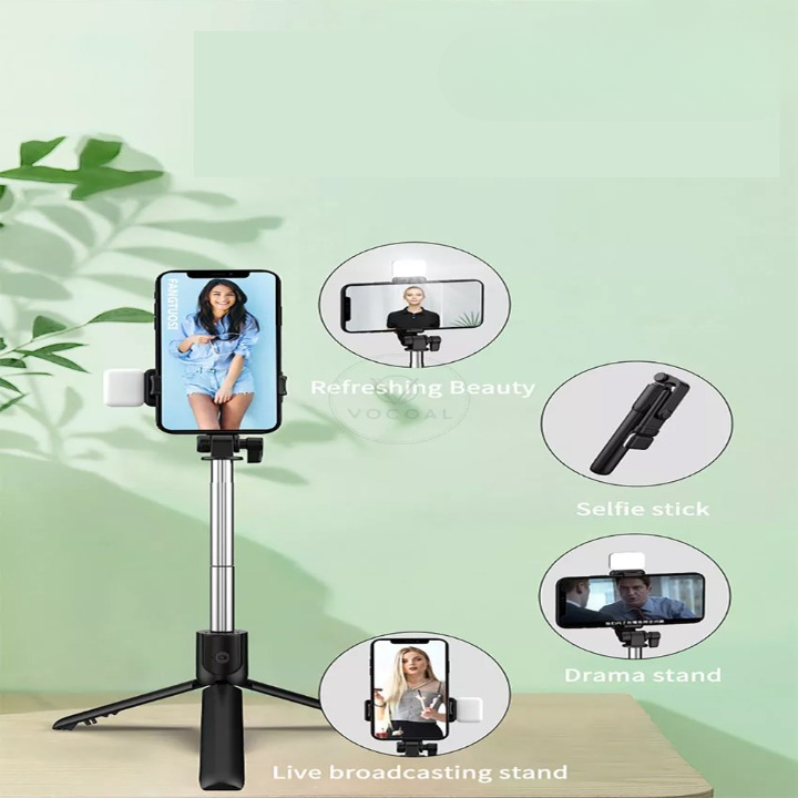 LED Selfie Stick,Wireless Selfie Tripod
