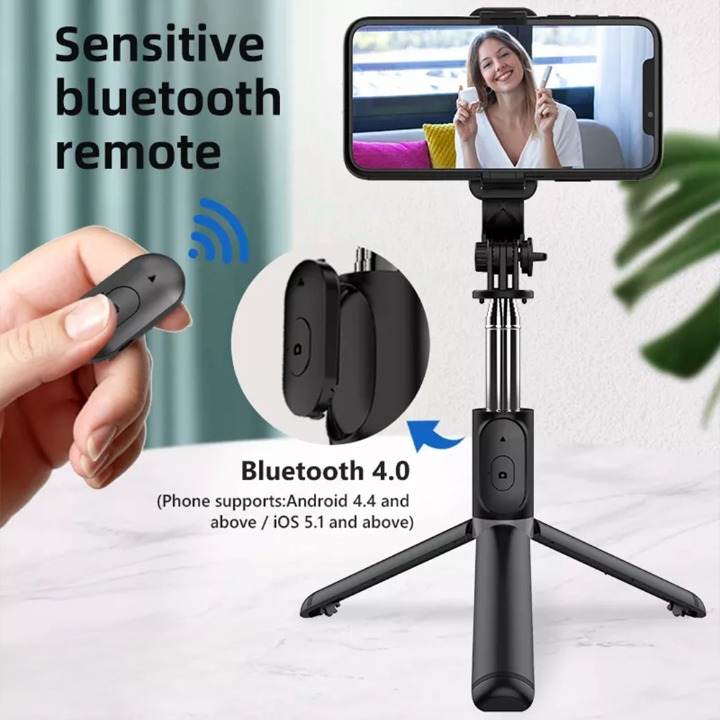 LED Selfie Stick,Wireless Selfie Tripod