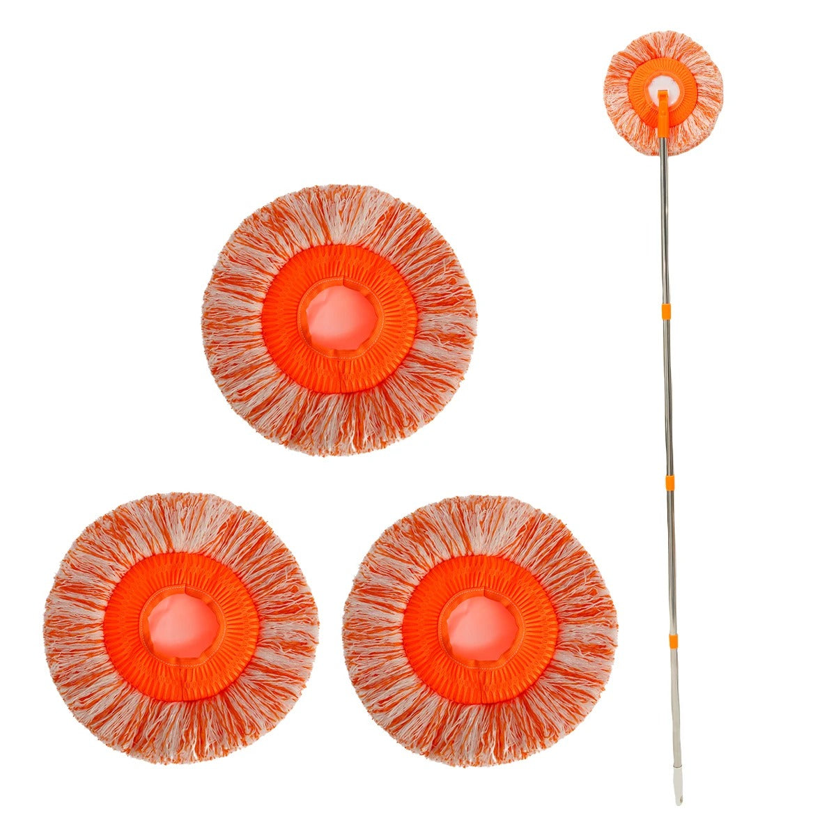 Multi-Functional Spin Mop with Extendable Stainless Steel Handle