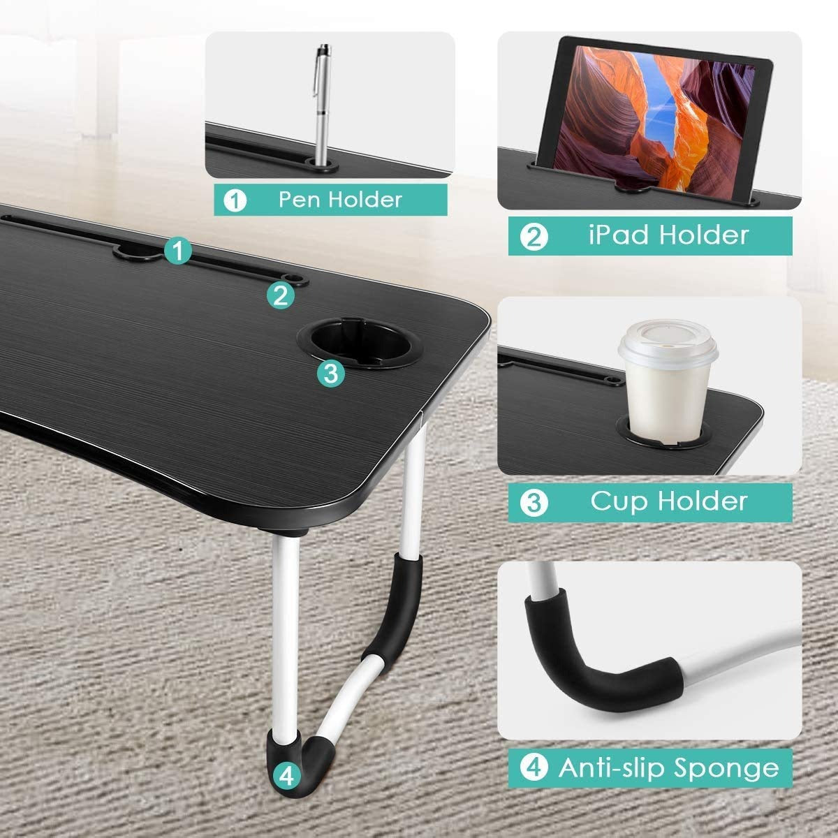 Wooden Laptop Table - Laptop Stand