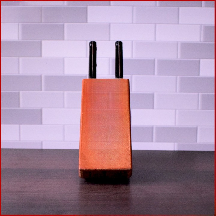 Knife Stand Wood Organizer