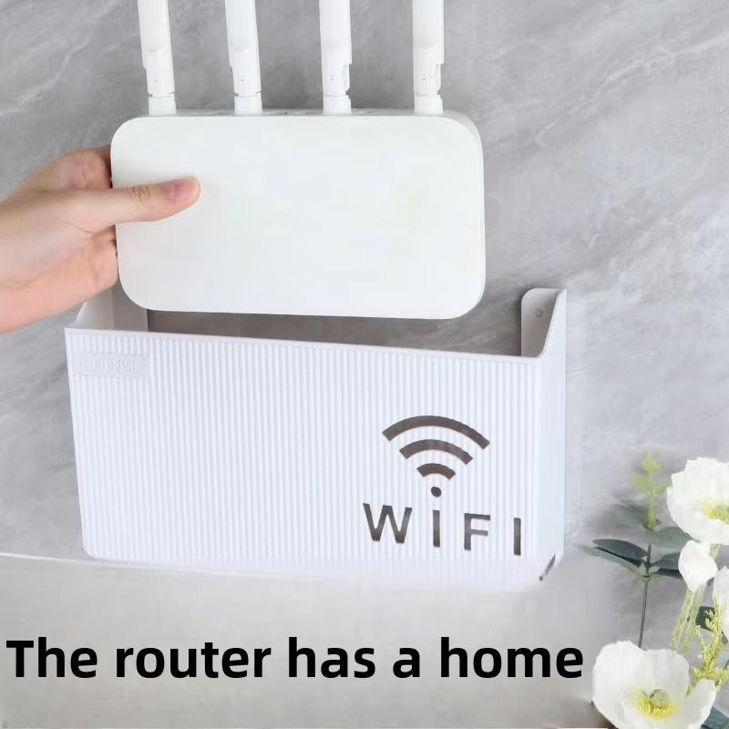 WiFi Router Shelf & Cable Organizer , Power Strips & Cables