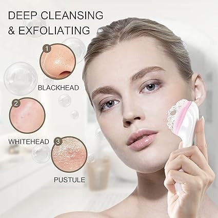 1 PCs Silicone Scrubber Brush, Facial Cleansing and Blackhead Scrubber