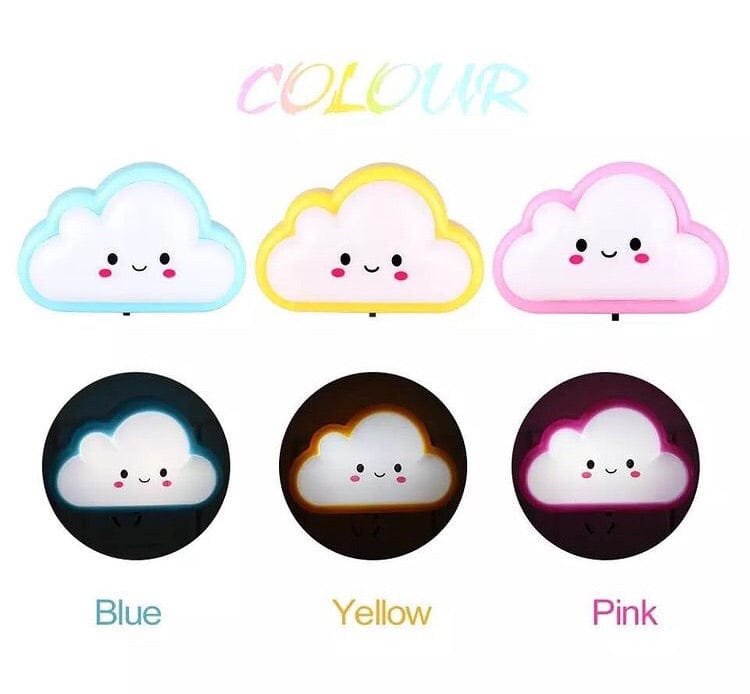 Smiley Cloud Plug-In LED Night Light