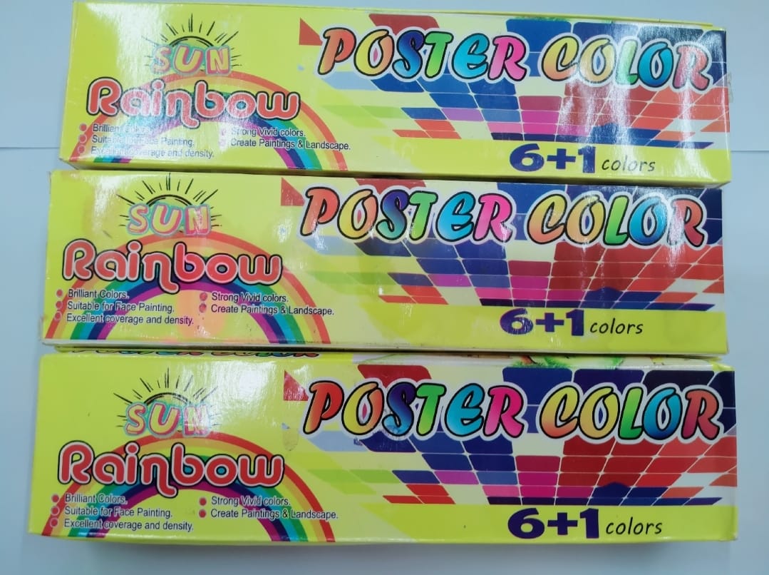 Poster Colours 6+1 Pack with Free Brush