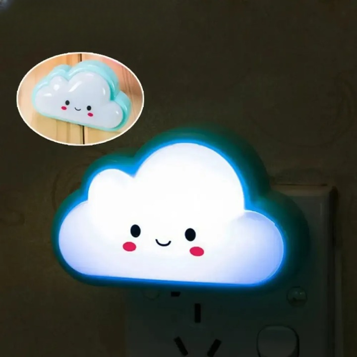 Smiley Cloud Plug-In LED Night Light
