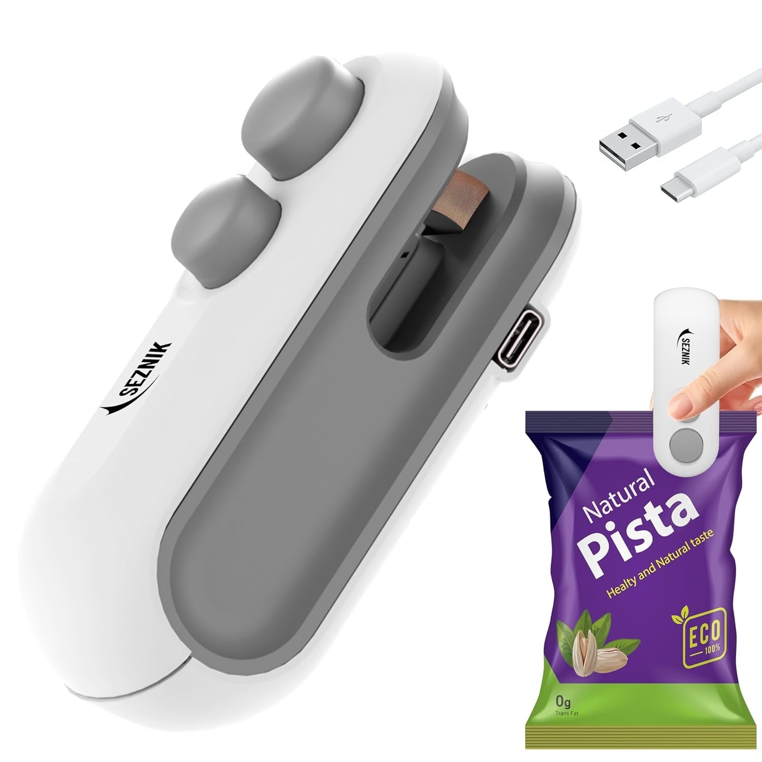 2-in-1 Mini Bag Sealer – USB Rechargeable & Long Lasting Battery