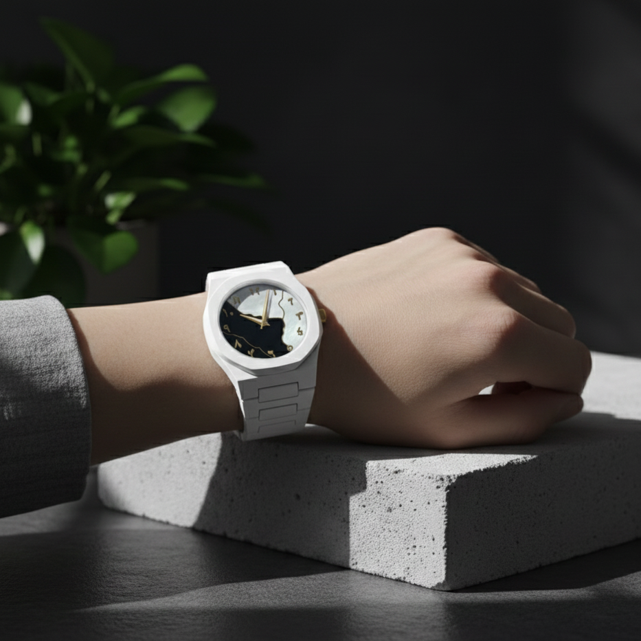 White Aura Watch|Comfortable Strap|With Box