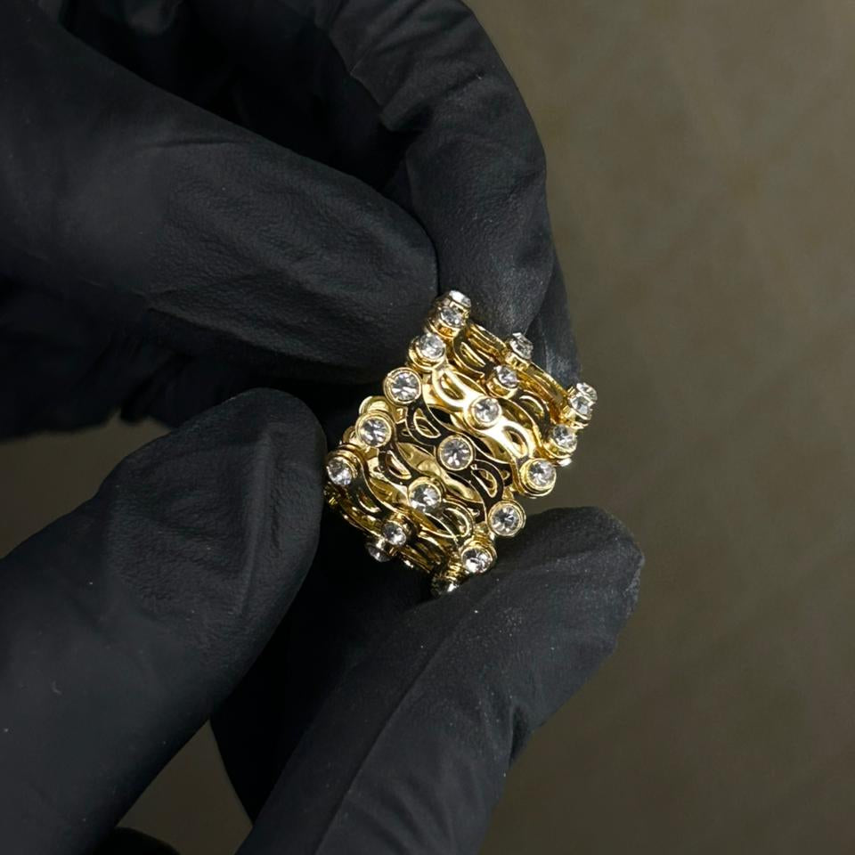 Gold Plated Transformable Ring into Bracelet – 2-in-1 Adjustable Women’s Jewelry