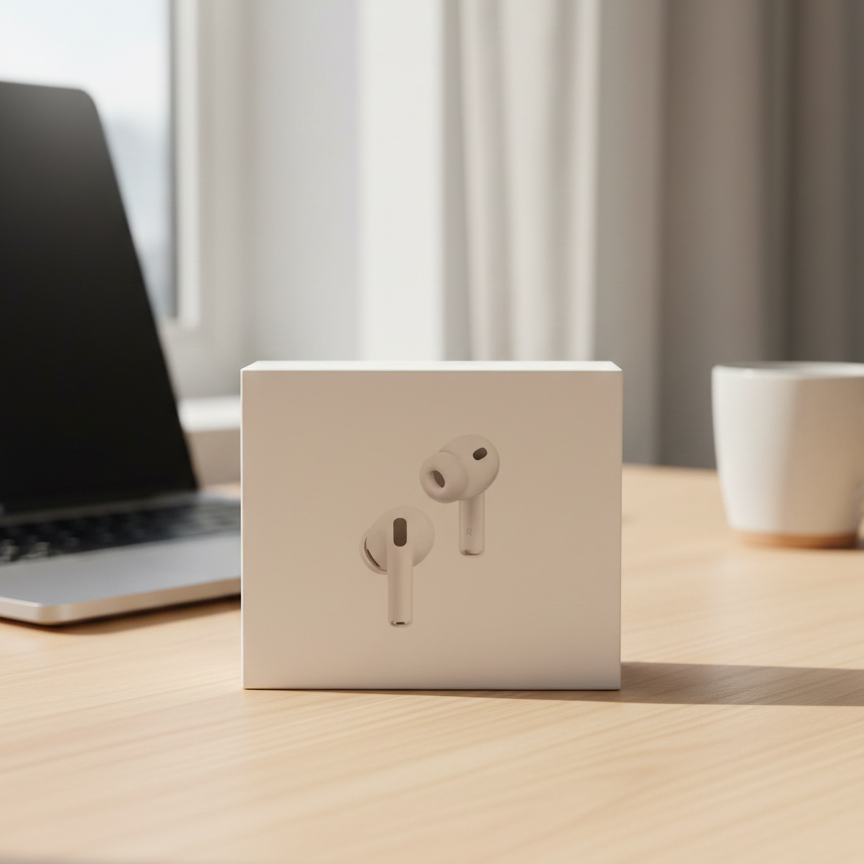 AirPod Pro 3 White Wireless Earbuds With Silicone Ear Tips Retail Box