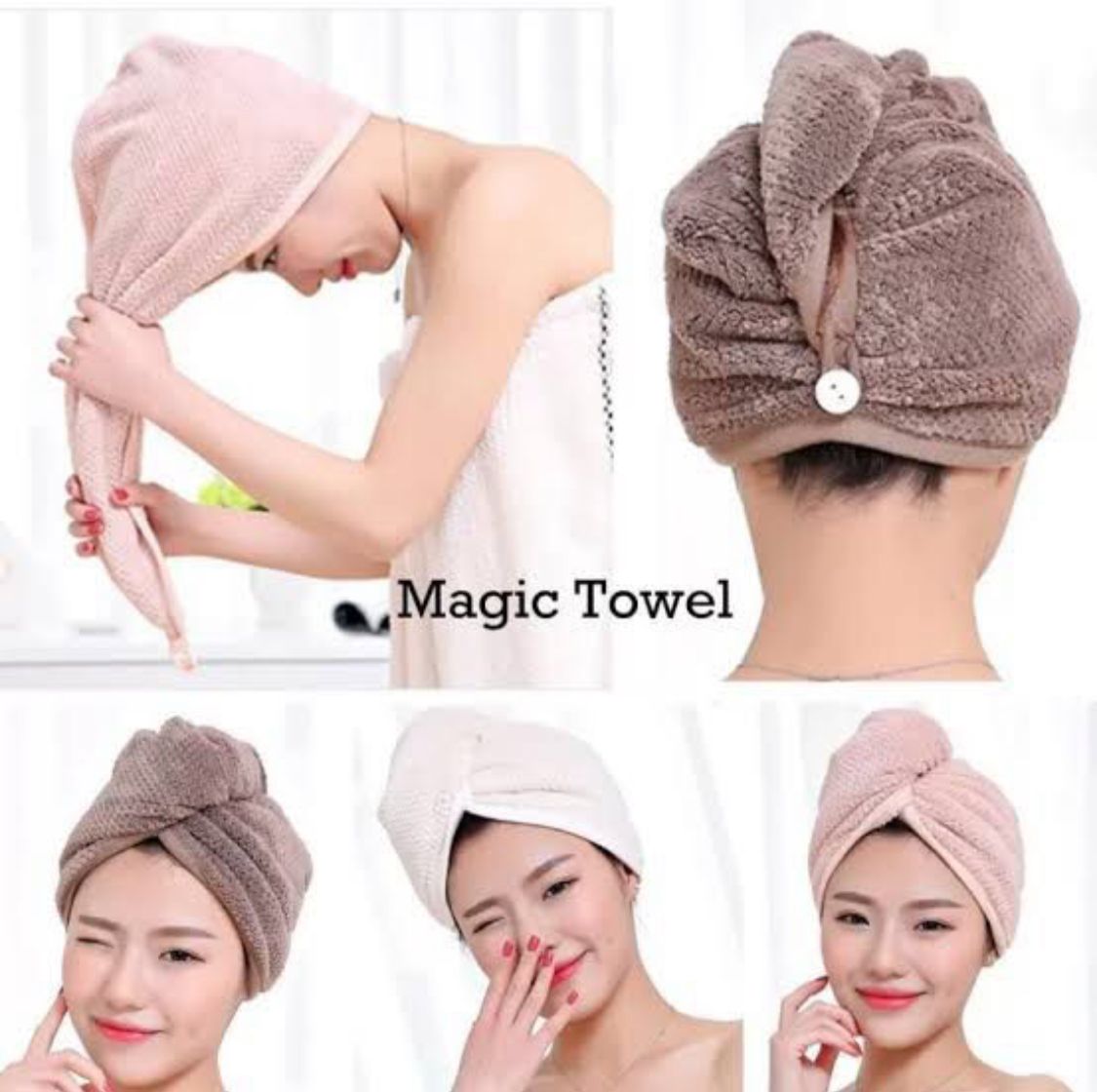 Pack Of 2 Super Absorbent Quick Dry Hair Towel