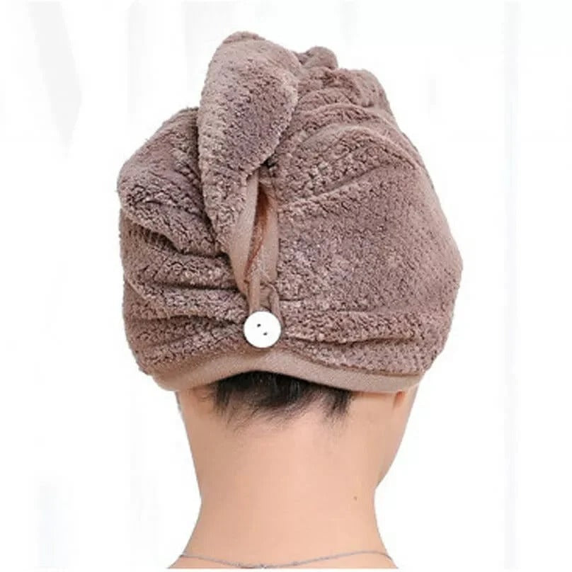 Pack Of 2 Super Absorbent Quick Dry Hair Towel