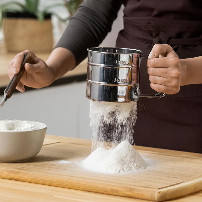 Flour Sifter, Stainless Steel Sifter for Baking,