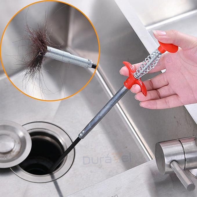 Stainless Steel Sink Wire Drain Cleaner | 60cm Spring Cleaning Stick