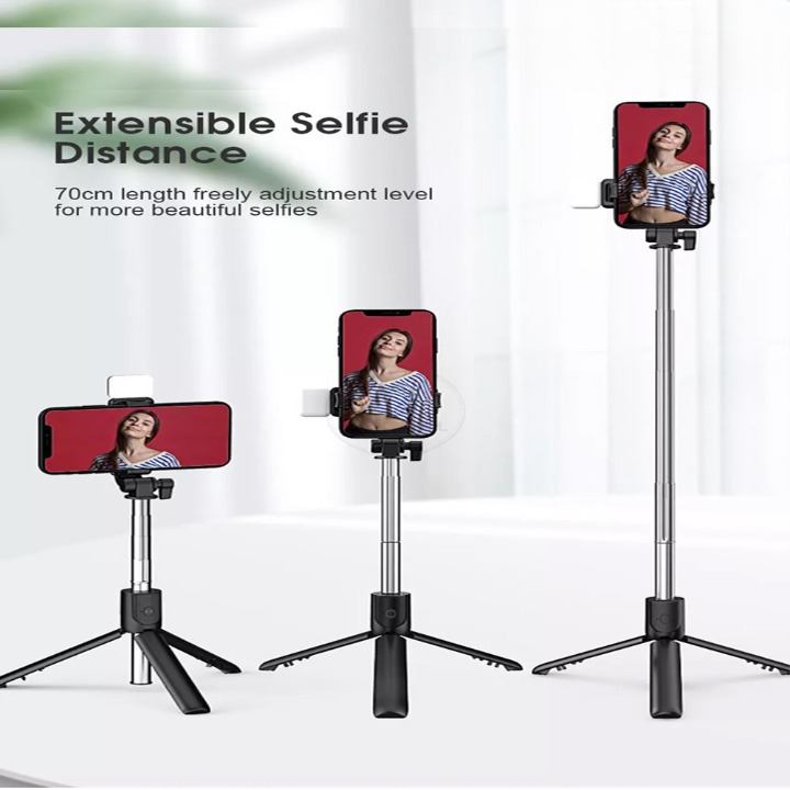LED Selfie Stick,Wireless Selfie Tripod