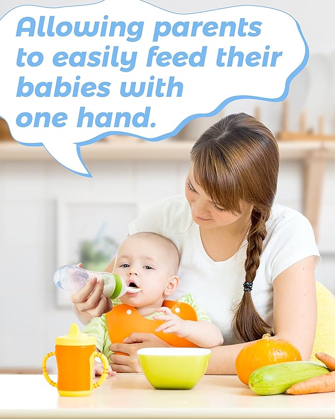 Silicone Bottle Feeding Baby Spoon Feeder (Random Color)