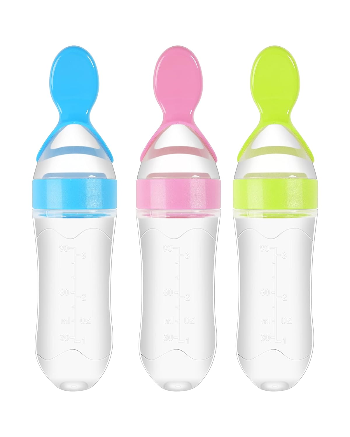 Silicone Bottle Feeding Baby Spoon Feeder (Random Color)