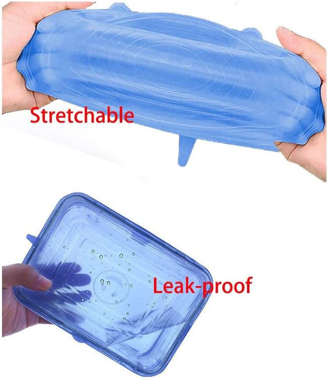6Pcs Kitchen Reusable Silicone Seal Lid| Reusable Bowl Covers | Multi‑Size Food Savers