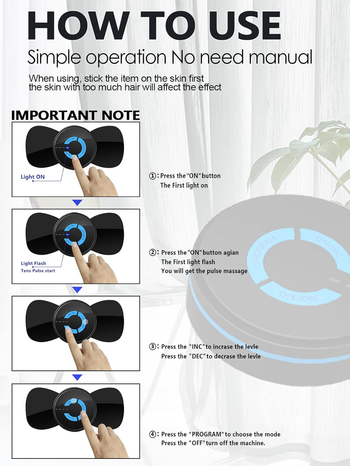 Mini Body Massager Machine – Portable Butterfly Massager for Blood Circulation & Pain Relief