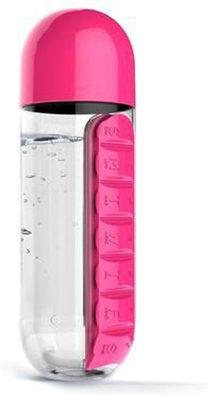 2-in-1 Medicine Organizer with Water Bottle